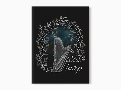 The Wire Harp Cover book book cover cover harp illustration vines