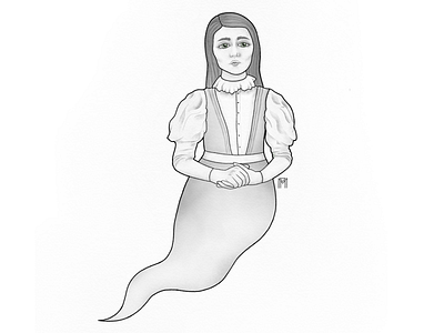 Victorian Ghost drawing ghost girl illustration victorian