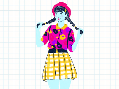 Tokyo Fashion 1 clothing fashion girl illustration outfit procreate tokyo