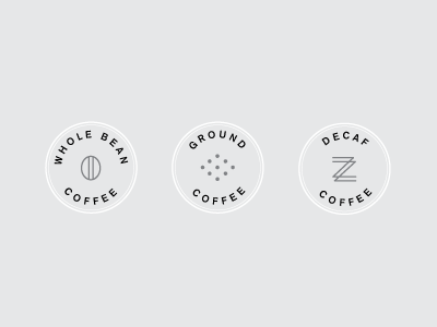 Coffee Bean Varieties coffee coffee icons decaf ground coffee icons whole bean
