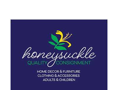 Honeysuckle Quality Consignment Branding, Logo and Sign branding design graphic design illustration logo logo design typography