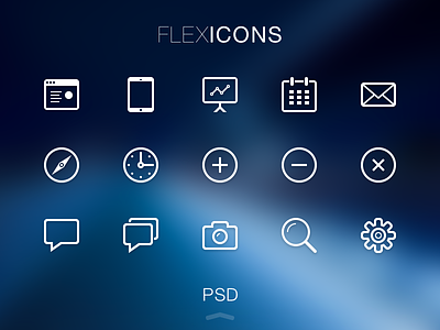 FlexIcons Free PSD flat flexicons free freebie icon icons psd ui