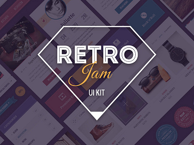 Retro Jam UI Kit freebie interface presentation psd retro ui ui kit web webdesign