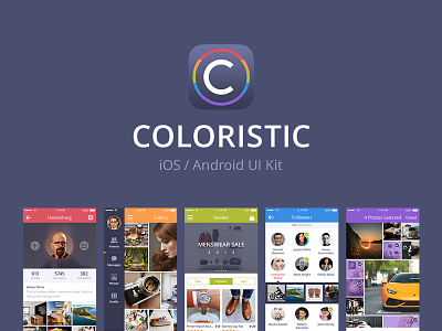 Coloristic UI Kit android interface ios logo ui ui kit