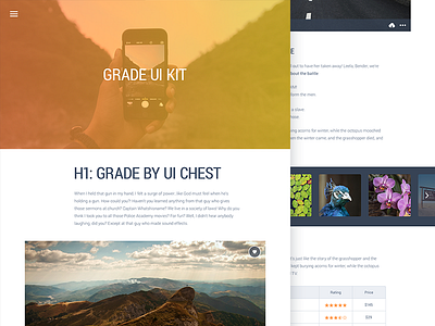 Grade UI Kit: Text & Media