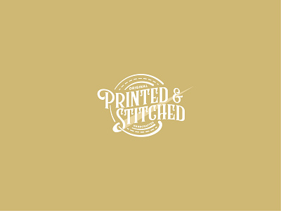 Printed & stitched - Brand Identity app art brand branding clean design flat graphic design icon illustration illustrator lettering logo logo design minimal type typography vector web