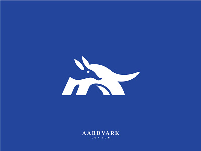 Aardvark London - Personal project aardvark animal art brand brand identity branding clean design flat graphic design illustration logo negative space