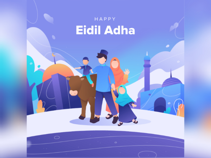 HAPPY EID AL ADHA illustration adobe illustrator flat illustration eid al adha