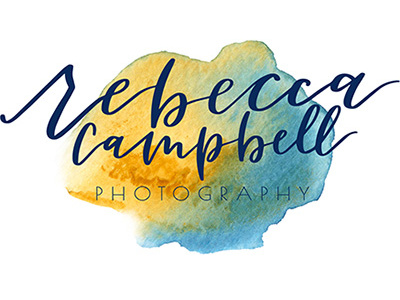Rebecca Campbell Photography logo branding hand lettering ipad pro lettering logo typography watercolor