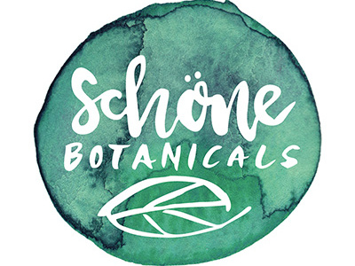 Schöne Botanicals logo branding hand lettering lettering logo typography watercolor