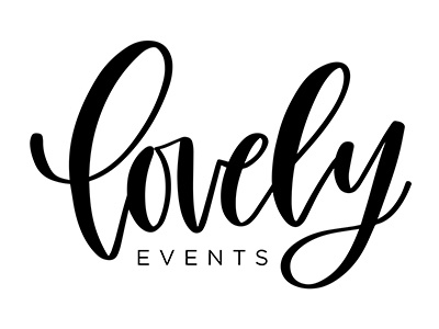 Lovely Events logo branding event hand lettering logo lovely wedding planner