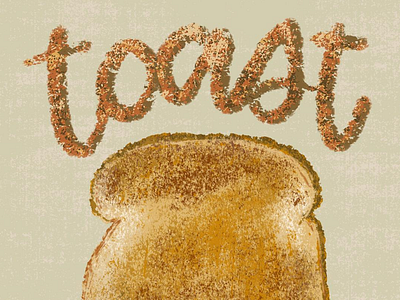 Toast food illustration hand lettering illustration ipad pro lettering procreate typography