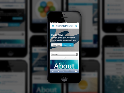 The Wesleyan Church Mobile Website church design iphone logo mobile mockup website wesleyan