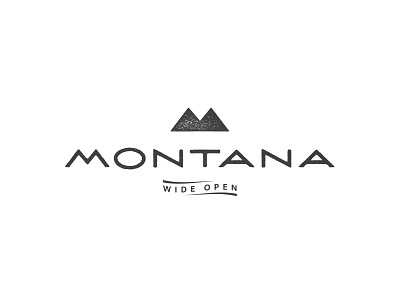 Montana Vintage Logo brand logo m mark montana mountain old type typography vintage