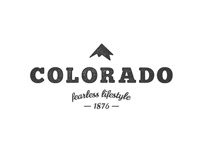 Colorado Vintage Logo brand colorado fearless logo mountain serif slab stamp texture typography vintage