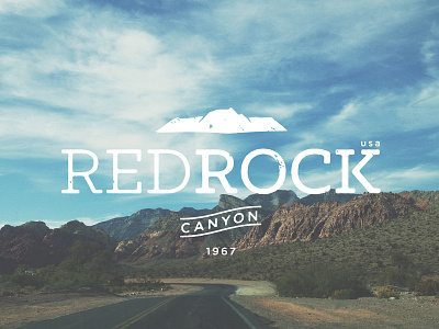 Red Rock Canyon - Place Branding branding canyon mountains place red road rock texture typography usa vintage