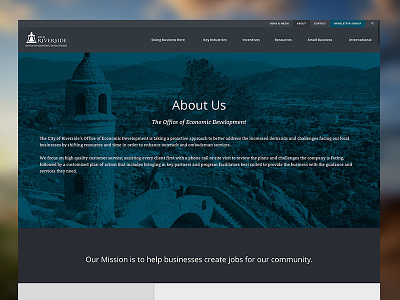 Riverside About Us about economic flat government redesign responsive riverside site website