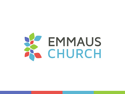 Emmaus 2 brand church diverse e emmaus identity leaves life logo mark seed tree