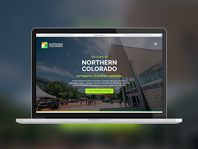 Northern Colorado Site abstract brand colorado gradient green grotesque logo mark mountain orange site square