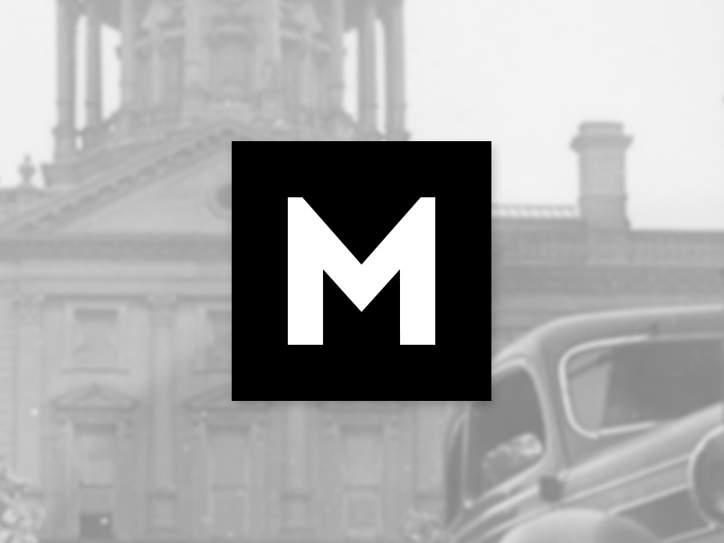 Marion Magnet mark logo brand simple photograph square m sticker magnet indiana marion