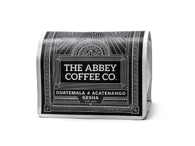 Coffee Packaging abbey bag coffee craft design gesha guatemala mayan packaging pattern print vintage