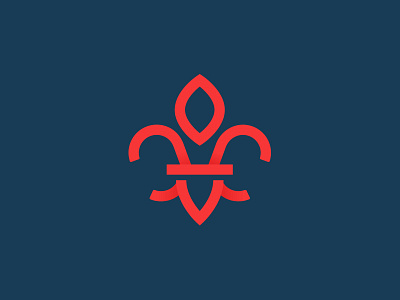 Louisiana Fleur-de-lis brand fleur gradient icon identity line lis logo louisiana mark