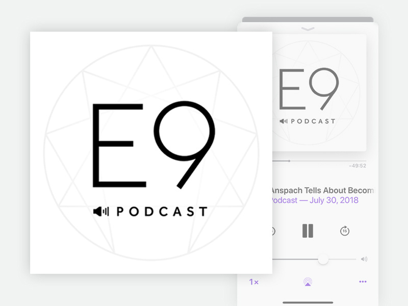 Enneagram Podcast circle typography serif sans identity brand itunes 9 e profile logo podcast