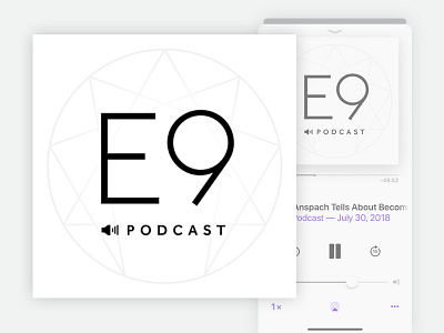 Enneagram Podcast 9 brand circle e identity itunes logo podcast profile sans serif typography
