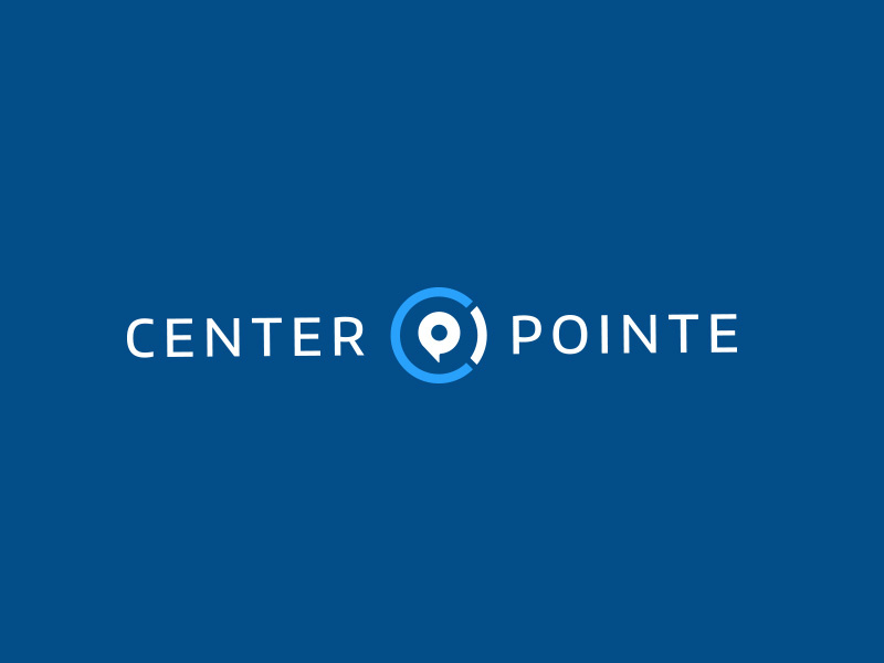 Center Pointe Logo pin design clean type church icon typography branding mark identity brand logo