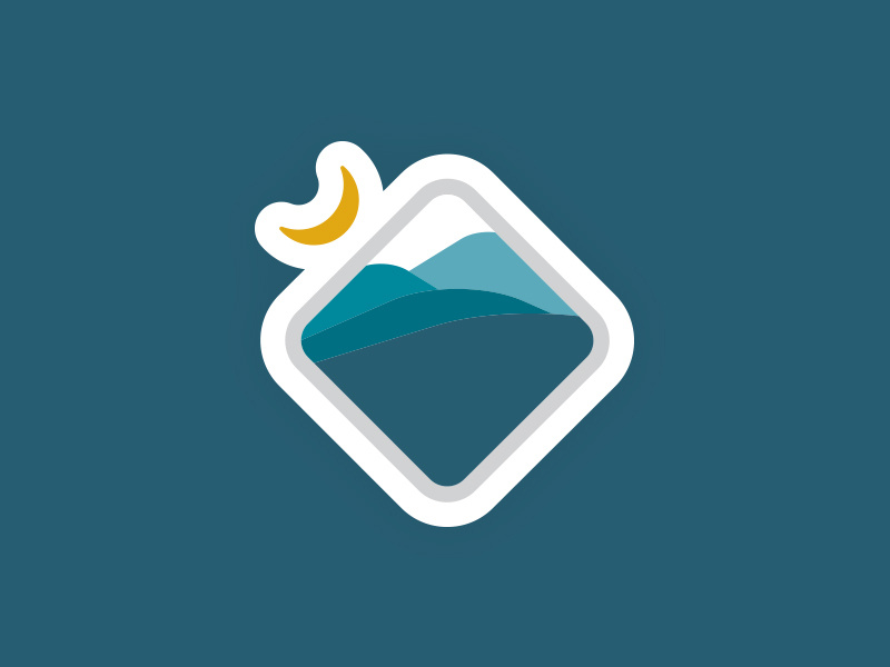 Upstate South Carolina Mark moon icon mountains south carolina badge logo brand identity mark