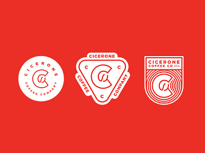 Cicerone Coffee Company Identity bean brand branding cicerone coffee coffee shop identity line art logo mark patch roaster system