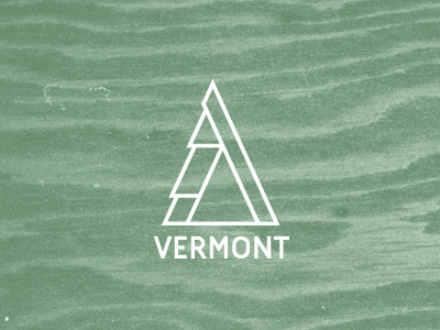 Branding 50 States: Vermont 50 brand branding evergreen identity logo mark mountains retro ski state states texture tree united states vermont vintage wood