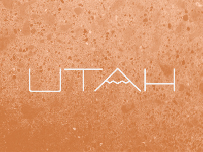 Branding 50 States: Utah 50 brand branding custom font dirt identity logo mountain orange states typography united states us utah vintage