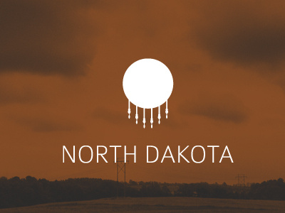 Branding 50 States: North Dakota american brand branding dakota design field graphic identity logo midwest native north orange photography state states trees united visual white