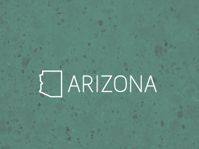 Branding 50 States: Arizona america arizona brand branding fifty identity logo sans serif state states teal texture united visual white