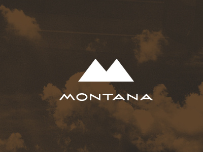 Branding 50 States: Montana 50 big brand branding brown clouds country design graphic identity logo mark montana photograph sky state states type typography united visual white