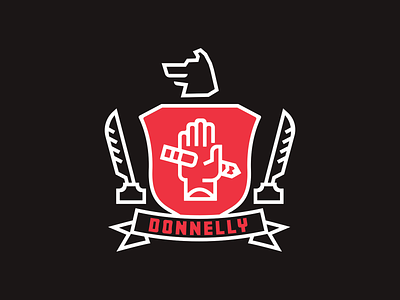 Donnelly - The Ink Runneth Over branding crest design family graphic illustration inkwell logo penxink vector weekly warm up