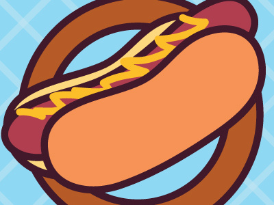 Yum ! art dog graphic hot hotdog illustration logo mark vector