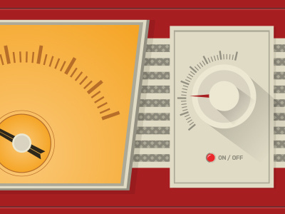 Close Up - Radio dial illustration meter radio