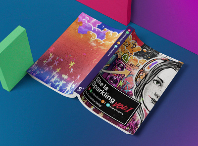 She is Sparkling - A Collection of Selections (Cover) book cover branding graffiti illustration logo