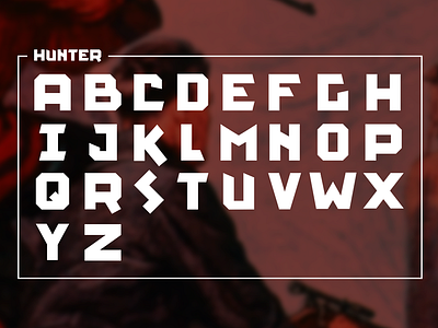 Hunter - Typeface decorative retro sans serif slab type typeface vintage