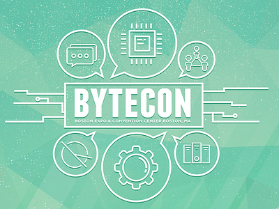Designploration - ByteCon byte gear graphic icon microchip server techonology