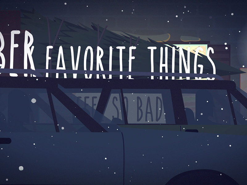 Kelly Clarkson - My Favorite Things (Lyric) animation christmas design gif illustration lyric type video