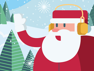 Filtr - Merry Christmas Branding - Santa Illustration branding christmas filtr playlist santa sony music