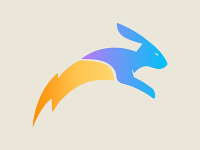 Jumpy Bunny - Logo - Color bolt bunny design illustration jolt logo mark ricochet