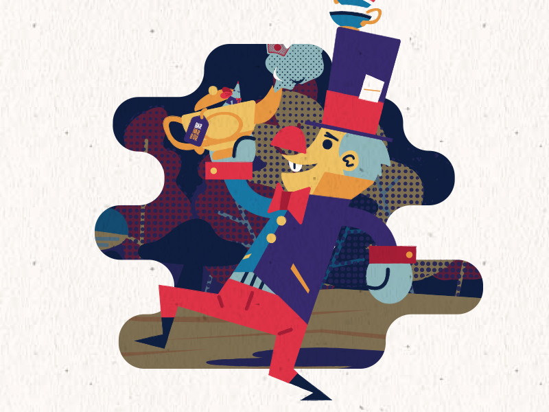 Every Adventure Requires a First Step - Mad Hatter dormouse hat mad hatter print illustration white rabbit alice alice in wonderland