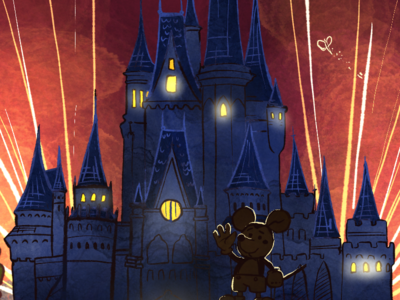 Wedding Illustration - Disney 001 (Detail)
