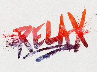 Note to Self: RELAX. brush brush type handwritten relax stressed type typography