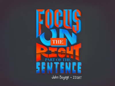 Lettering - Focus