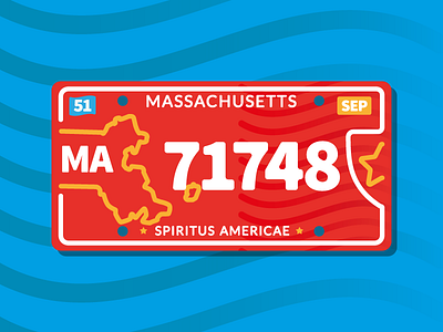 Massachusetts - License Plate bsds cape future graphic license plate massachusetts vector